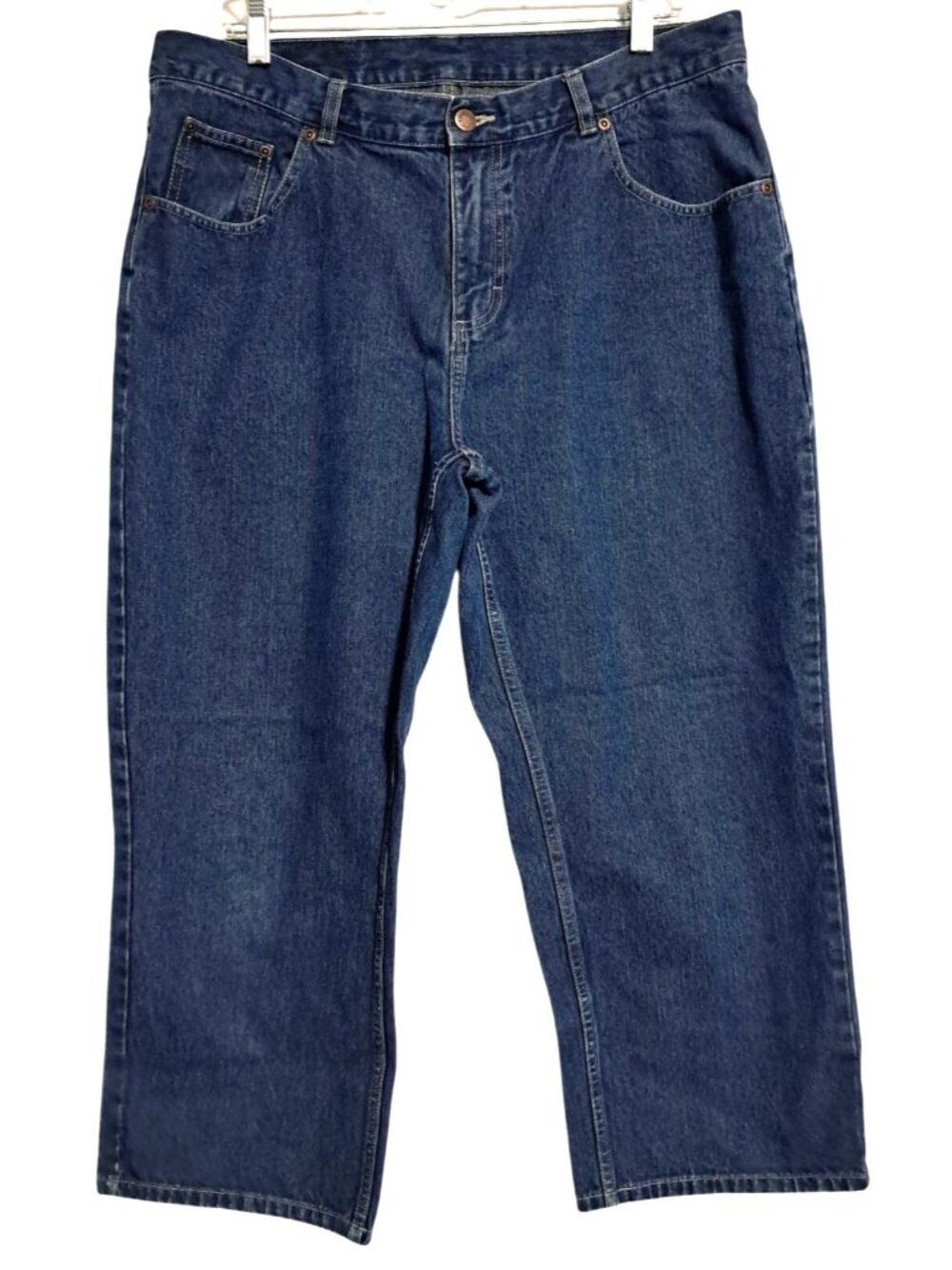 Riveted By Lee Jeans Capris Womens 16 M Medium Wash Cotton High Rise Relaxed Fit